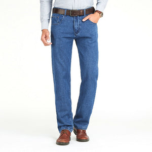 Loose Jeans Men Business Cotton Fabric Summer Classic Brand Straight Denim Pants for Male Casual Trousers Mens | TageUnlimited