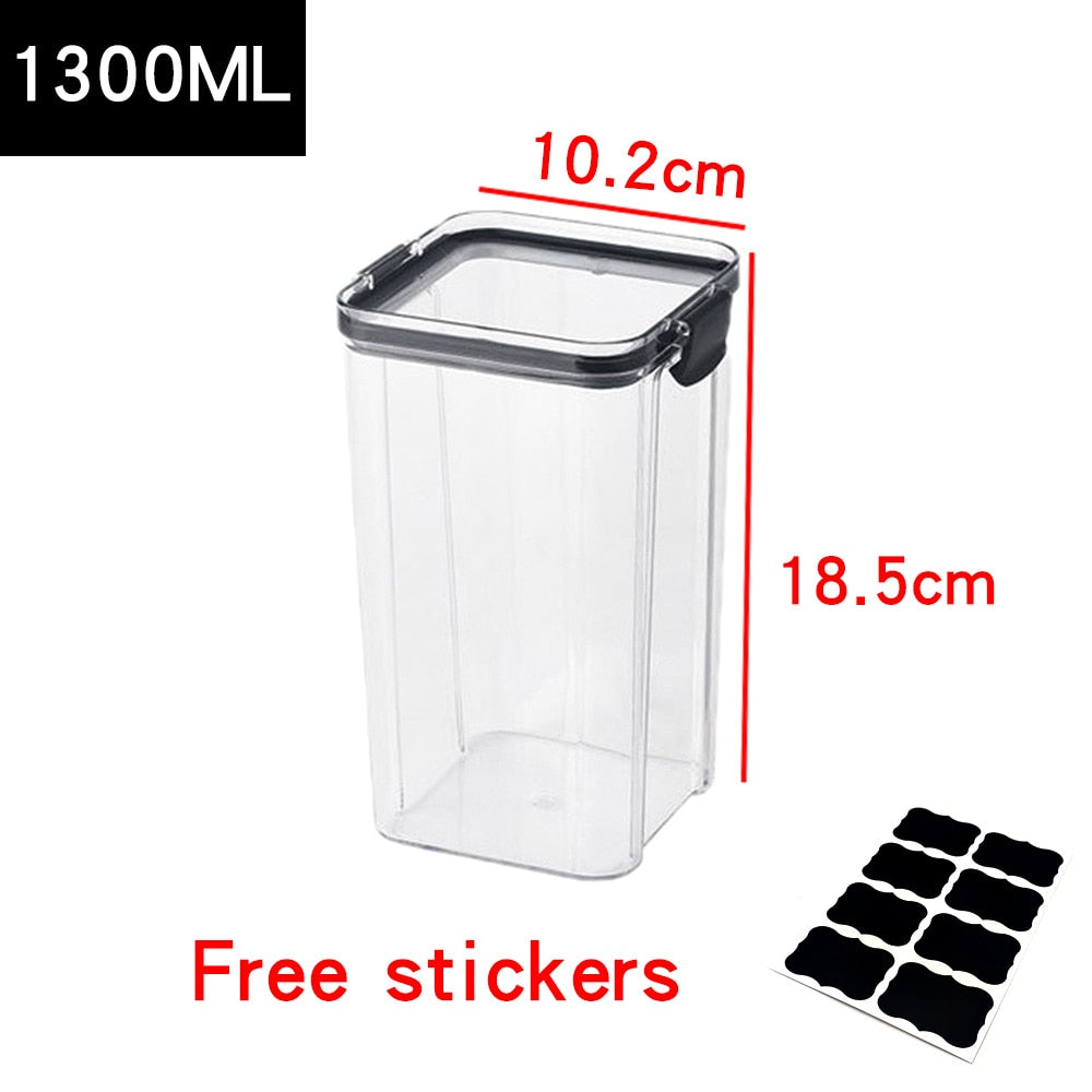 Food Storage Containers Kitchen Storage Organization Kitchen Storage Box Jars Ducts Storage for Kitchen PET Food Storage Box Lid | TageUnlimited
