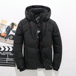Men White Duck Down Jacket Warm Hooded Thick Puffer Jacket Coat Male Casual High Quality Overcoat Thermal Winter Parka Men | TageUnlimited