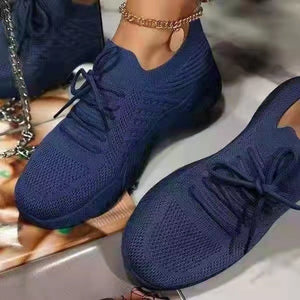 Mesh Breathable Women Casual Sneakers Lace-up Vulcanized Shoes Ladies Platform Sneakers Female Shoes Plus Size Zapatos De Mujer | TageUnlimited