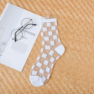 Sexy Lace Women Socks Summer Ultra-thin Transparent Mesh Fishnet Short Socks Harajuku Casual Breathable Black White Crew Socks | TageUnlimited