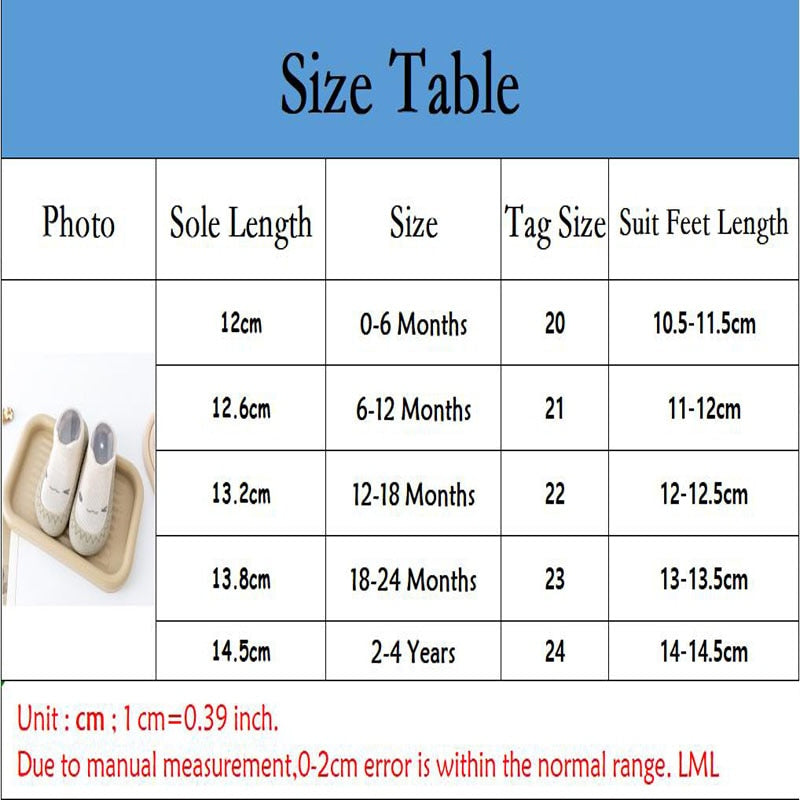 Baby Socks Shoes Baby Cute Cartoon Shoes Kids Boy Rubber Sole Child Floor Sneaker Toddler Girls First Walker Shoes For Newborns | TageUnlimited