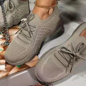 Mesh Breathable Women Casual Sneakers Lace-up Vulcanized Shoes Ladies Platform Sneakers Female Shoes Plus Size Zapatos De Mujer | TageUnlimited
