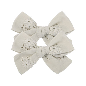2Pcs/Set Sweet Flower Print Bowknot Hair Clips for Cute Baby Girls Cotton Bows Hairpins Barrettes Headwear Kids Hair Accessories | TageUnlimited