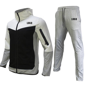 Tech Custom logo Men's Tracksuits Set Long Sleeve Causal Full Zip Running Sports Sweatsuit For Men 2 Piece Outfits | TageUnlimited