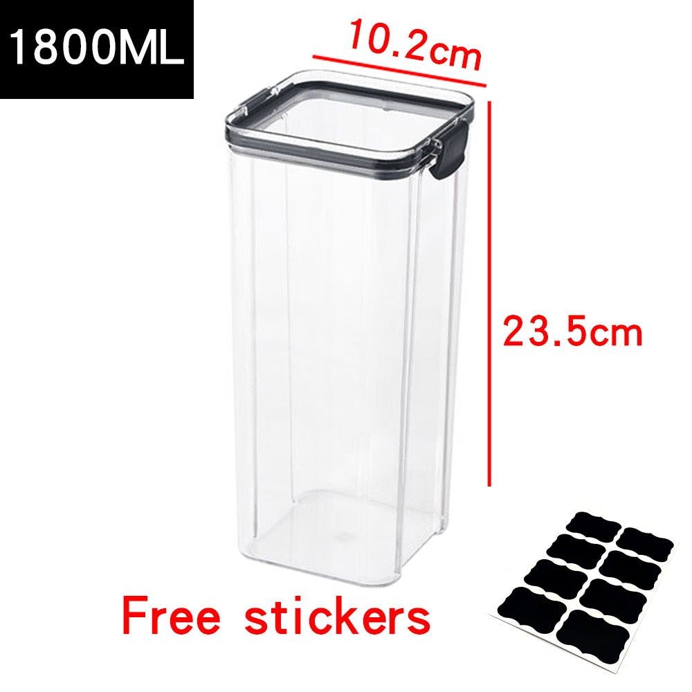 Food Storage Containers Kitchen Storage Organization Kitchen Storage Box Jars Ducts Storage for Kitchen PET Food Storage Box Lid | TageUnlimited