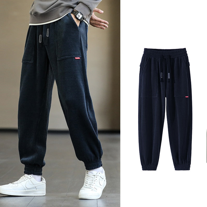 New Autumn Winter Corduroy Sweatpants Men Baggy Joggers Fashion Streetwear Loose Casual Harem Pants Plus SIze 8XL | 0 | TageUnlimited