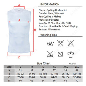 Cycling Underwear Sport Base Layer White Cycling Jersey Reflective Vest Men Undershirt Quick Dry Elastici Vest Road Bike Jersey | TageUnlimited