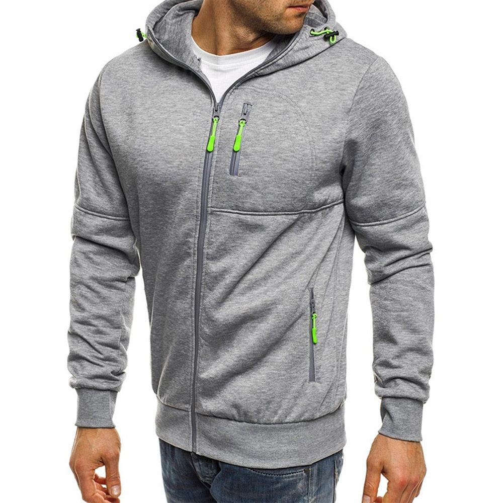 Brand New Men Hoodies Sweatshirts Leisure Cardigan Men Hooded Pullovers Jacquard Casual Man Hoody Sweatshirt Jackets | TageUnlimited