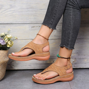 Summer Oxford Women Sandals Flats Slippers Pu Leather Flip Flops Belt Buckle Female Shoes New Rome Fashion Women Slides | TageUnlimited