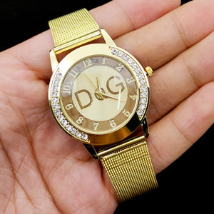 Hot Sale European Fashion Watch Women Luxury Brand DQG Quartz Watch Reloj Mujer Casual Stainless Steel Ladies Clock | TageUnlimited