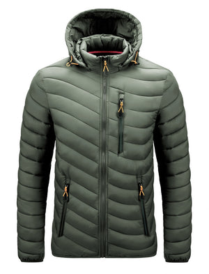 Warm Jacket Men Windbreaker  New Spring Autumn Hooded Parkas Men Fashion Casual Lightweight Cotton Padded Jacket Coat Male | TageUnlimited
