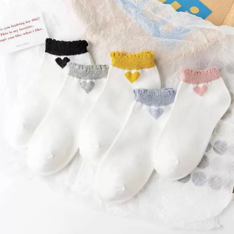 5 Pairs Of Women Socks Cartoon Cotton Socks. | TageUnlimited