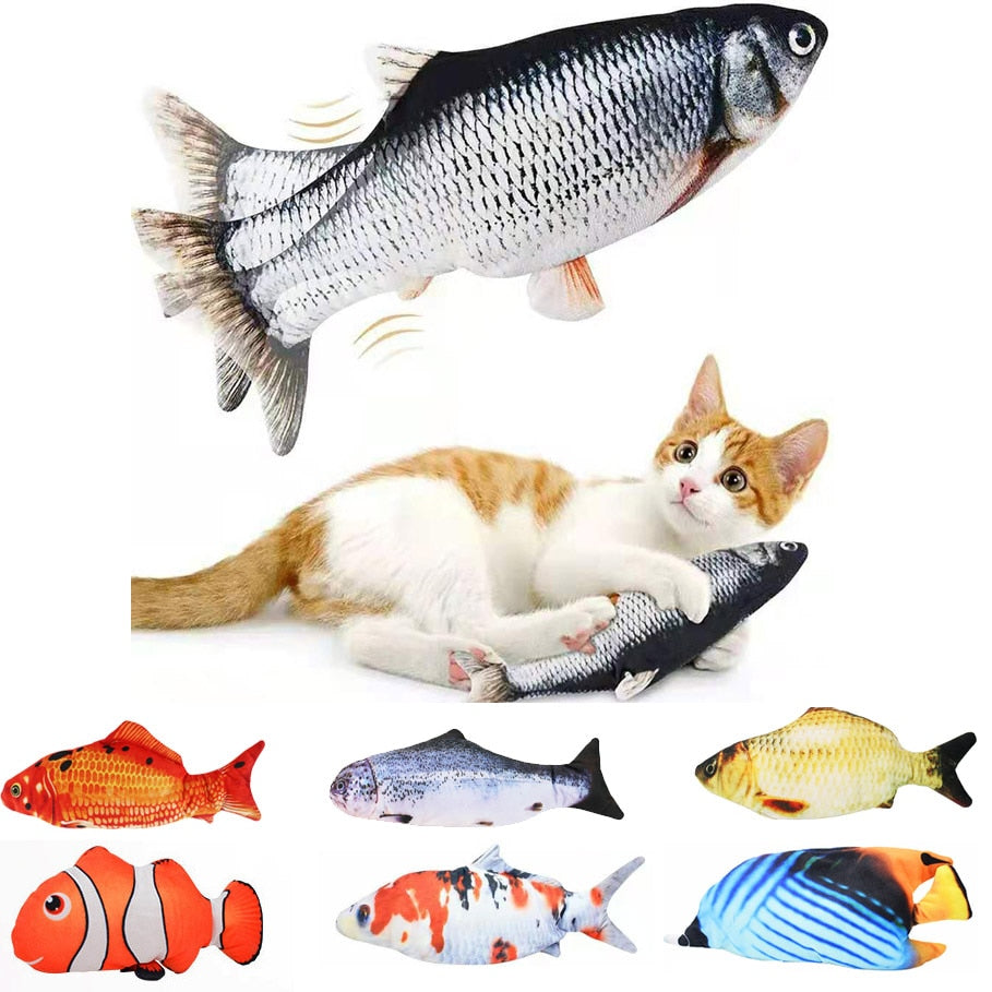 Cat Toys Electric Fish With USB Charging Built-In Lithium Battery Simulation Realistic Pet Molar Interactive Toys Pet Supplies | TageUnlimited