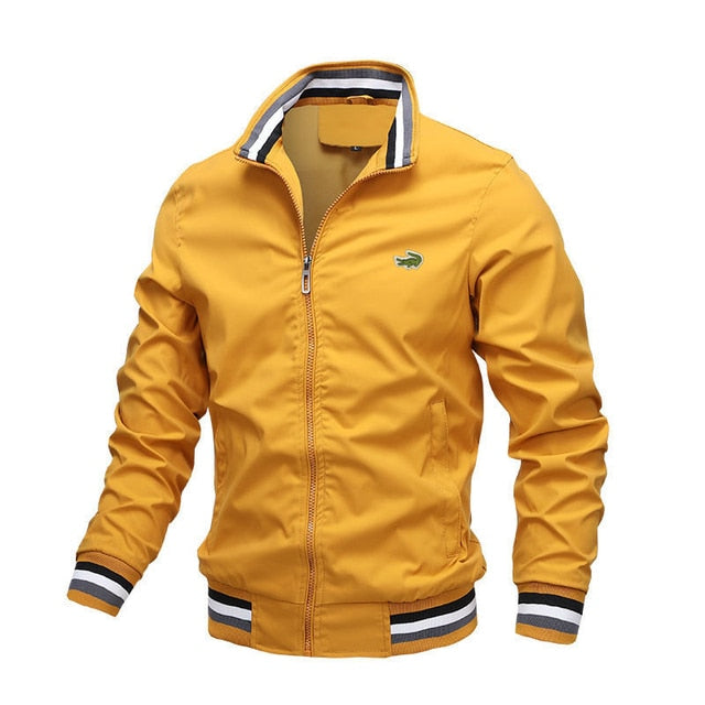 Autumn and Winter Men Stand Collar Casual Zipper Jacket Outdoor Sports Coat Windbreaker Jacket for Men | TageUnlimited