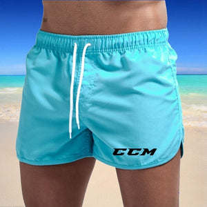 CCM Brand Men Stretch Swim Trunks Quick Dry Beach Shorts Drawstring Boxer Briefs Soccer Tennis Training Short | TageUnlimited