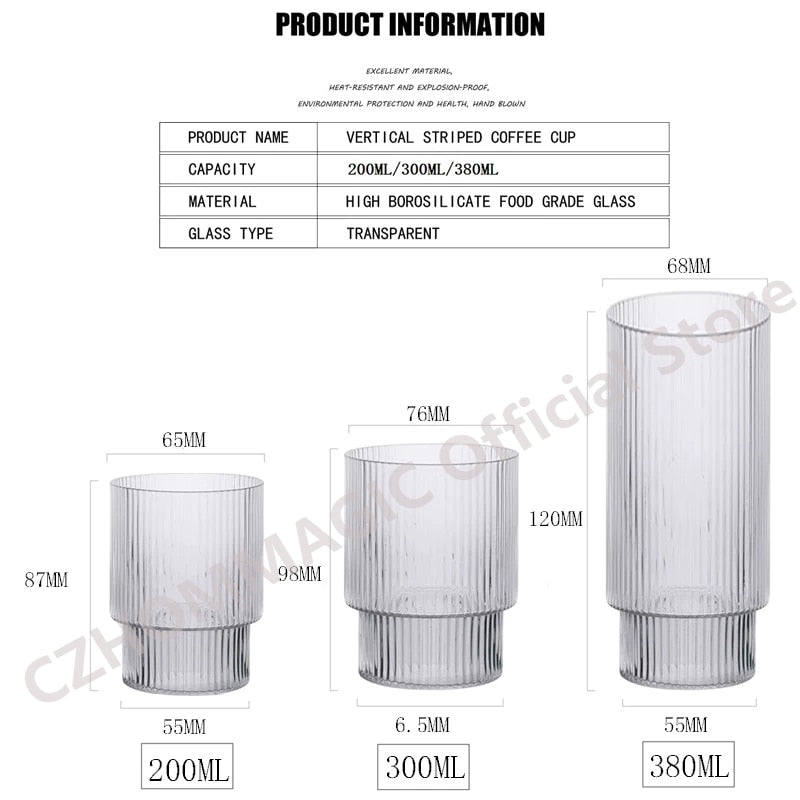 6/4/2/1Pcs American Coffee Mug Heat-Resistant Glass Cups Transparent Tea Mug Water Cup for Drinking Milk Beertea Juice Tumblers | 0 | TageUnlimited