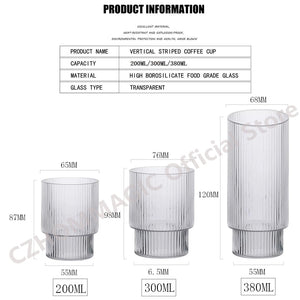 6/4/2/1Pcs American Coffee Mug Heat-Resistant Glass Cups Transparent Tea Mug Water Cup for Drinking Milk Beertea Juice Tumblers | 0 | TageUnlimited