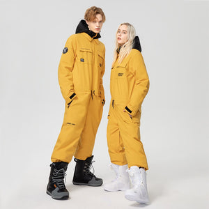 Thick Men Women One-Piece Ski Jumpsuit Outdoor Sports Snowboard Jacket Warm Jump Suit Waterproof Winter Clothes Overalls Hooded | TageUnlimited
