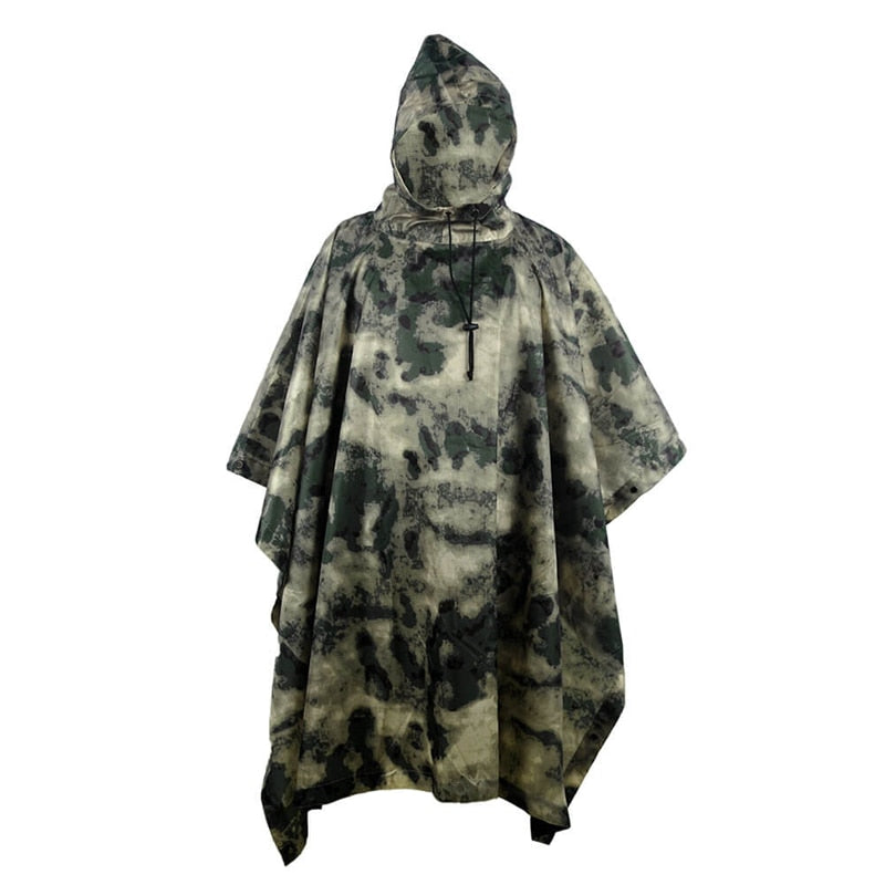 Impermeable Raincoat Poncho Outdoor Military Tactical Rainwear Camping Hiking Hunting Ghillie Suits Travel Umbrella Rain Gear | TageUnlimited