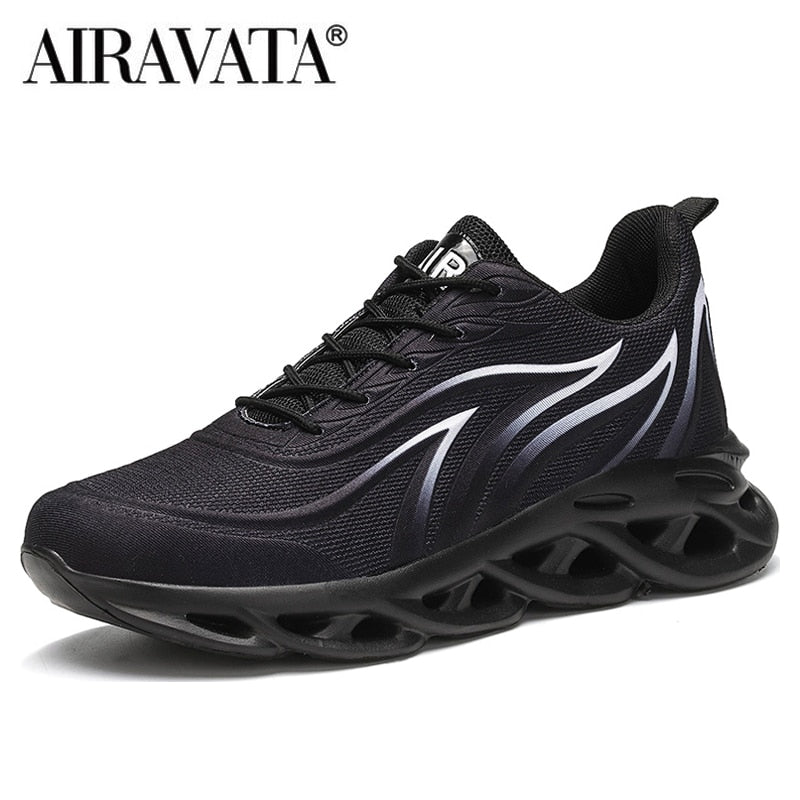 Men&#39;s Flame Printed Sneakers Flying Weave Sports Shoes Comfortable Running Shoes Outdoor Men Athletic Shoes | TageUnlimited