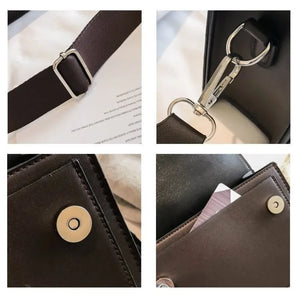 Women's Crossbody Bag New Small Square Bag Trendy Fashion Casual Simple Wide Shoulder Strap Retro One Shoulder Messenger Bag