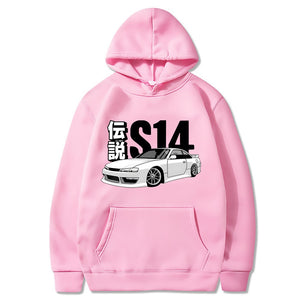 Anime Initial D Hoodie Drift JDM Pullover Oversized Sweatshirt EU Size Silvia Streetwear S Comic14 Japan Car Long Sleeve Unisex | TageUnlimited