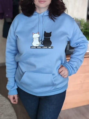Streetwear Hoodies Fashion Women Sweatshirt Autumn Winter Long Sleeve Harajuku Hooded Sweater Korean Cartoon Cat sudadera mujer | 0 | TageUnlimited
