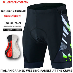 Three Pockets Breathable Men Cycling Shorts Shockproof Mountain Bike Shorts Summer Quick Dry MTB Shorts With Coolmax Gel Padded | TageUnlimited