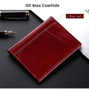 Buylor Men Wallet Soft Super Slim Wallet Genuine Leather Mini Credit Card Holders Wallet Thin Card Purse Small Bags for Women | TageUnlimited