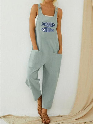 Jump Suits for Women Fashion Jumpsuits Casual Cotton Linen Women Clothing Best Seller Vetement Femme Ropa Mujer Bodysuits New | TageUnlimited
