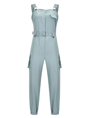 Cargo Jumpsuit Summer New Fashion Female Rompers Playsuits Belt Suspenders Pants Jump Suits for Women Minimalist Trousers | TageUnlimited