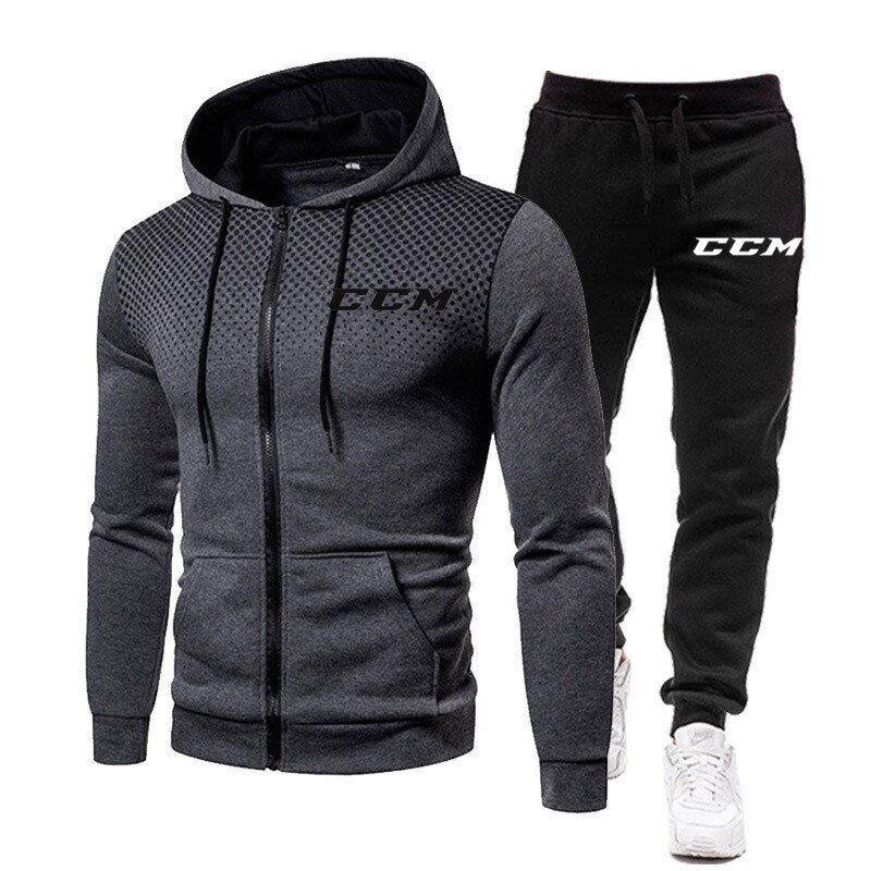 Brand New Fall Men CCM Sets Pants Clothing Sweatsuit Cardigan Fashion Hoodies Clothes Trousers Sportswear Sweatpants Tracksuits | TageUnlimited