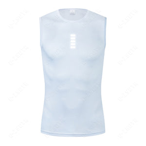 Cycling Underwear Sport Base Layer White Cycling Jersey Reflective Vest Men Undershirt Quick Dry Elastici Vest Road Bike Jersey | TageUnlimited