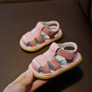 Baby Girls Boys Summer Sandals Infant Anti-collision Toddler Shoes Soft Bottom Genuine Leather Kids Children Beach Sandals | TageUnlimited