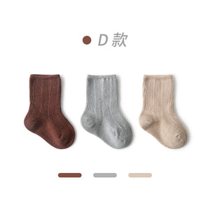 3Pairs/lot Solid Baby Socks for Newborn Soft Cotton Spring Winter Kids baby Boy Girl Sock Ribbed Leg warmers toddlers accessorie | TageUnlimited