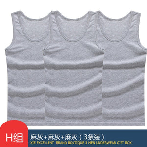 Hot Sale 3pcs / 100% Cotton Mens Sleeveless Tank Top Solid Muscle Vest Undershirts O-neck Gymclothing Tees Whorl Tops | TageUnlimited