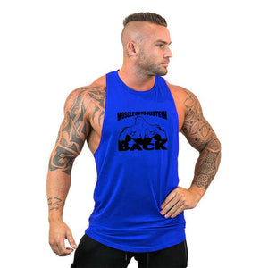 Brand Clothing Men Gym Singlet Muscle Stringer Tank Tops Fitness Sports Sleeveless Shirt Y BACK Racer Workout Tops Vest | TageUnlimited
