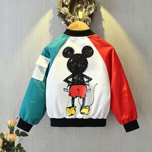 Spring Baby Boys Girls Coats Cartoon Mickey Zipper Hoodies Jacket For Kids Sweatshirt Children Windbreaker Outerwear 1-6 Years | TageUnlimited