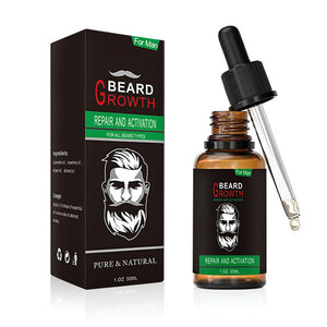 Men Beard Growth Essential Oil Organic Plant Lavender Rosemary Argan Fragrance Liquid Facial Hair Loss Repair Skin Health Care | TageUnlimited