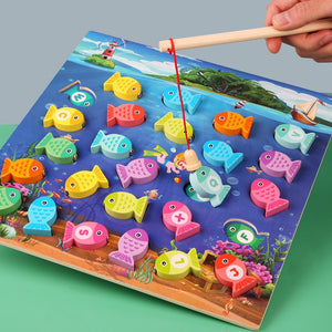 Montessori Educational Wooden Toys for Kids Montessori Toys Board Math Fishing Game Montessori Toys Educational for 1 2 3 Years | TageUnlimited