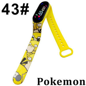Pokemon Digital Watch Anime Pikachu Squirtle Eevee Charizard Student Silicone LED Watch Kids Puzzle Toys Children Birthday Gifts | TageUnlimited