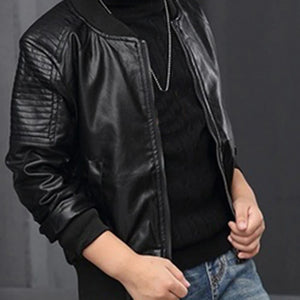 Children Leather Coat Spring And Autumn Clothing Korean boys PU leather jacket