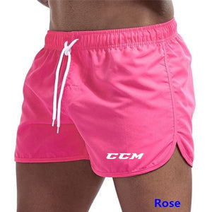 CCM Brand Men Stretch Swim Trunks Quick Dry Beach Shorts Drawstring Boxer Briefs Soccer Tennis Training Short | TageUnlimited