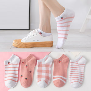 5 Pairs Of Women Socks Cartoon Cotton Socks. | TageUnlimited