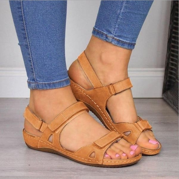 Summer Open Toe Comfy Sandals Super Soft Premium Orthopedic Low Heels Walking Sandals | TageUnlimited