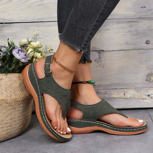 Summer Oxford Women Sandals Flats Slippers Pu Leather Flip Flops Belt Buckle Female Shoes New Rome Fashion Women Slides | TageUnlimited