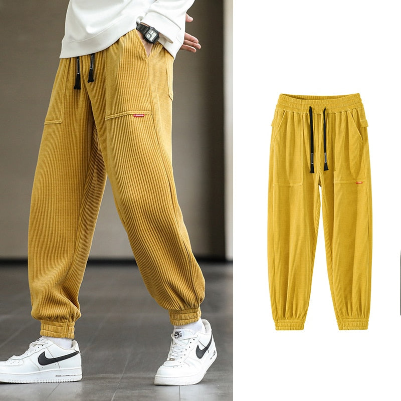 New Autumn Winter Corduroy Sweatpants Men Baggy Joggers Fashion Streetwear Loose Casual Harem Pants Plus SIze 8XL | 0 | TageUnlimited