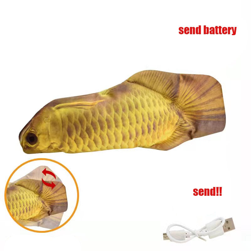 Cat Toys Electric Fish With USB Charging Built-In Lithium Battery Simulation Realistic Pet Molar Interactive Toys Pet Supplies | TageUnlimited