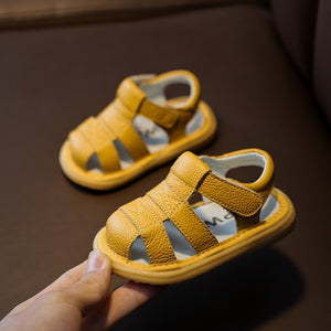 Baby Girls Boys Summer Sandals Infant Anti-collision Toddler Shoes Soft Bottom Genuine Leather Kids Children Beach Sandals | TageUnlimited